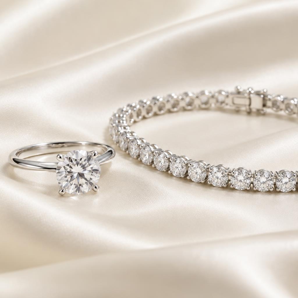 Polished gold diamonds